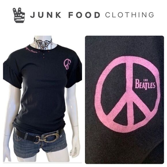 ‎NWOT Junk Food "Always & Forever" Beatles tee - M - Picture 1 of 9